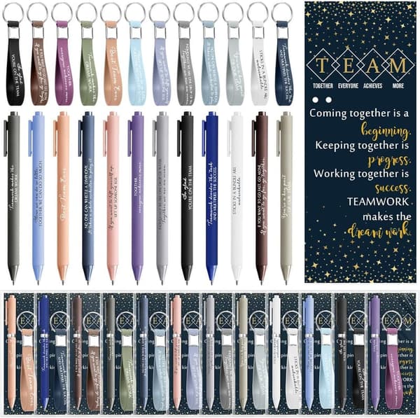 Employee Appreciation Gift Set: Silicone Keychains & Pens