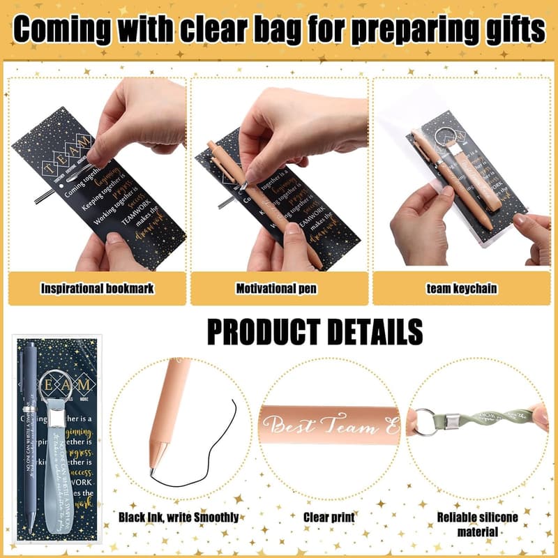 Employee Appreciation Gift Set: Silicone Keychains & Pens
