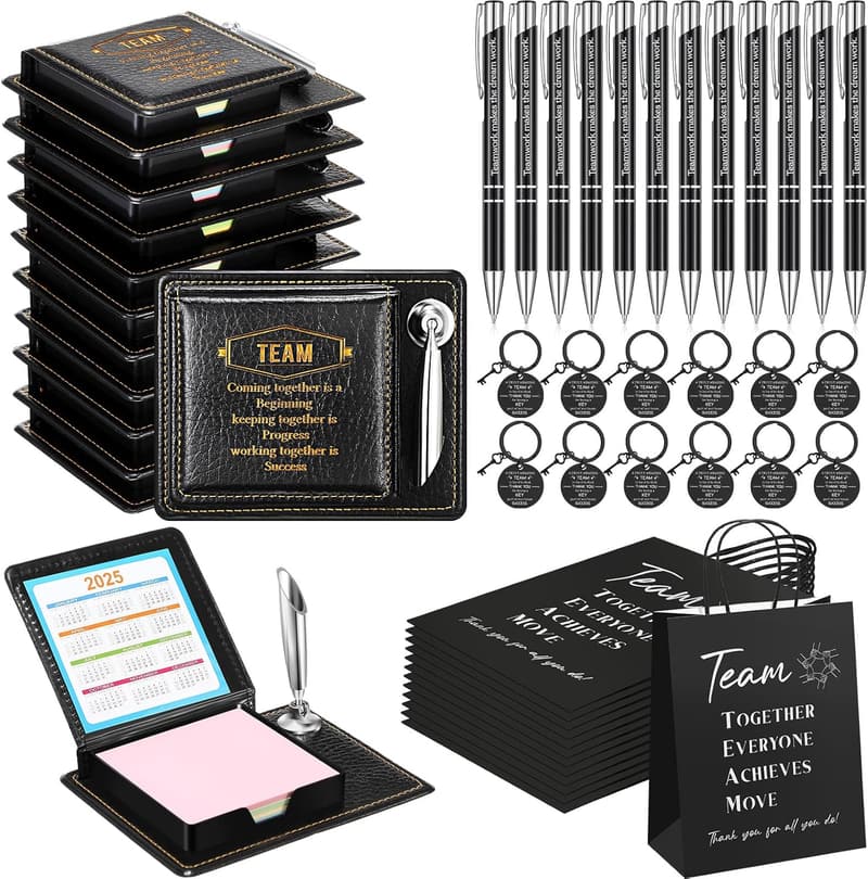 Employee Appreciation Bulk Gift Set: PU Leather Notepad & Pen