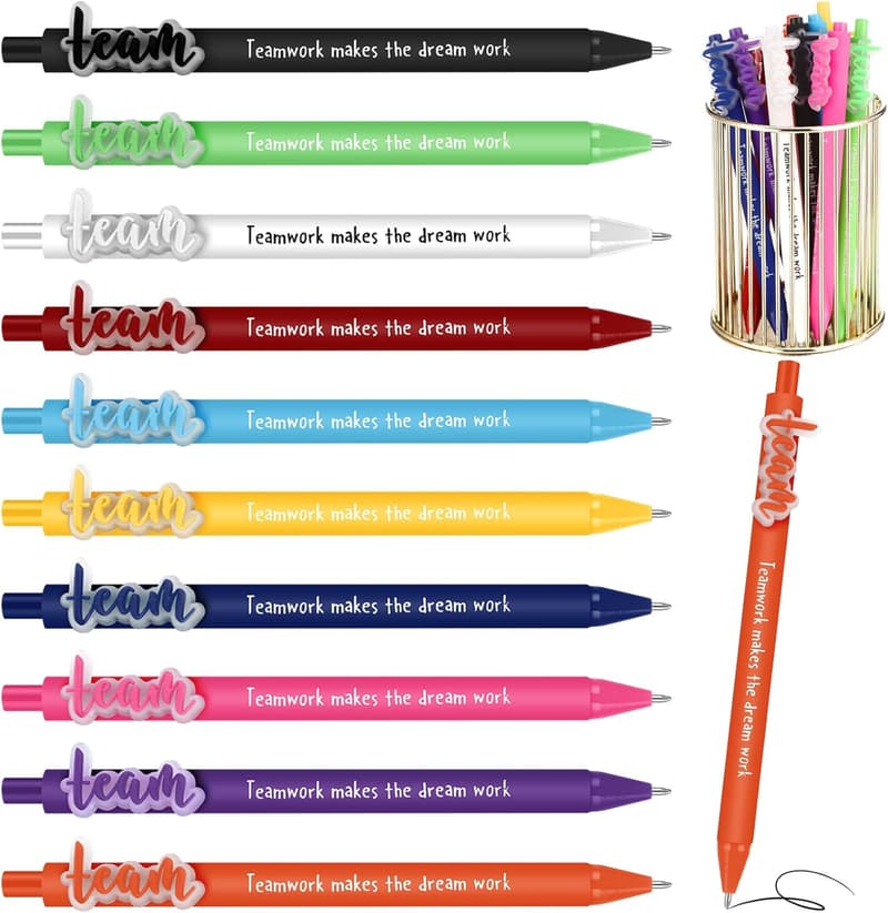 Teamwork Appreciation Pens - 30 Pcs Bulk with Inspirational Quotes