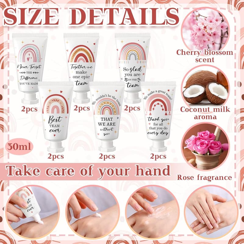 Employee Appreciation Hand Cream 12-Pack - Travel Size Gifts