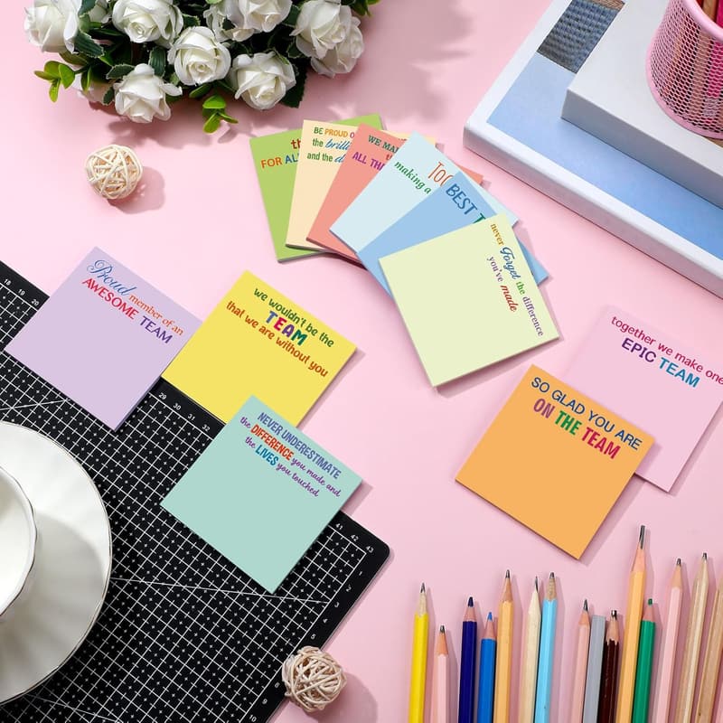 Employee Appreciation Sticky Notes - 24 Inspirational Gifts