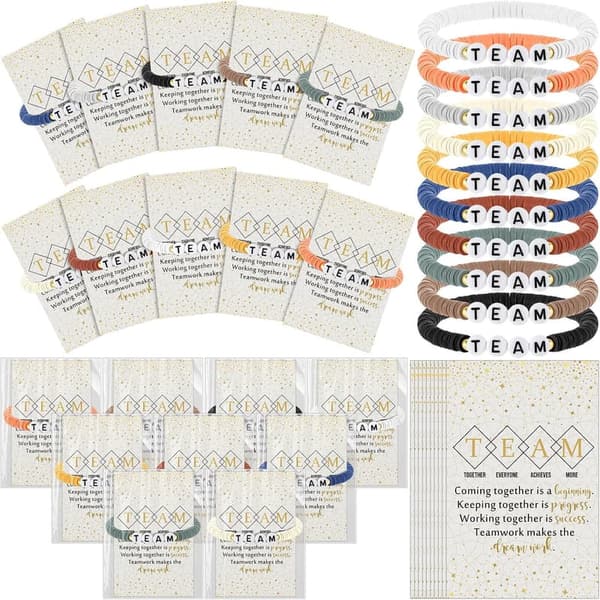 Employee Appreciation Bulk Inspirational Beaded Bracelets Set