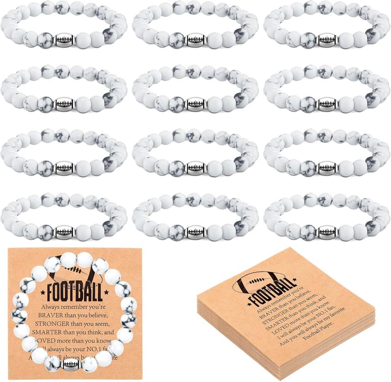 Inspirational Beaded Bracelets Set for Sports Teams