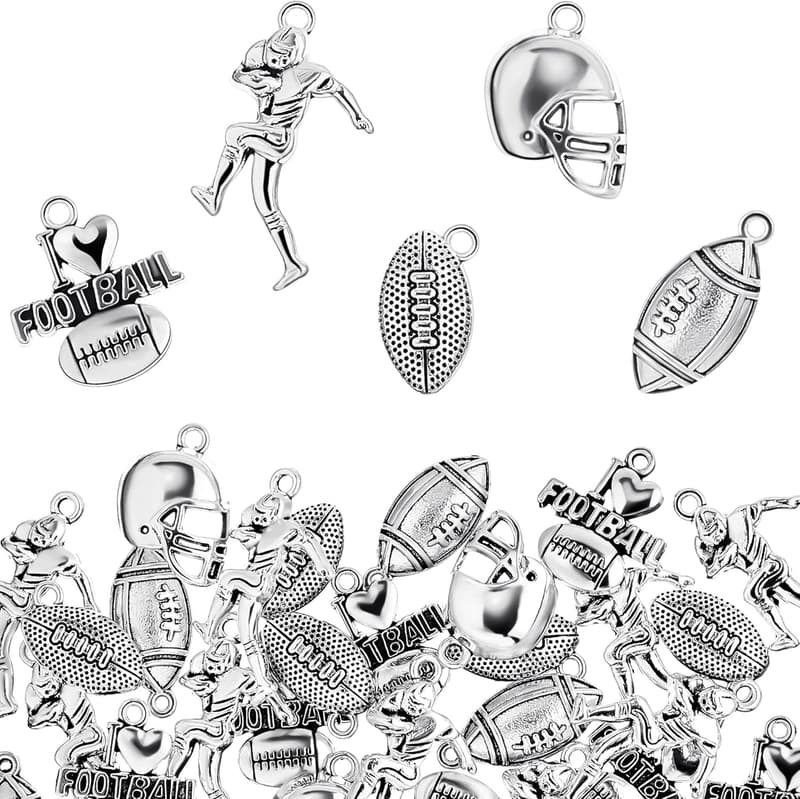 Football Charms Beads Pendants for DIY Jewelry Making