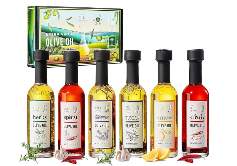 Gourmet Olive Oil Sampler Gift Set – 6 Premium Flavors