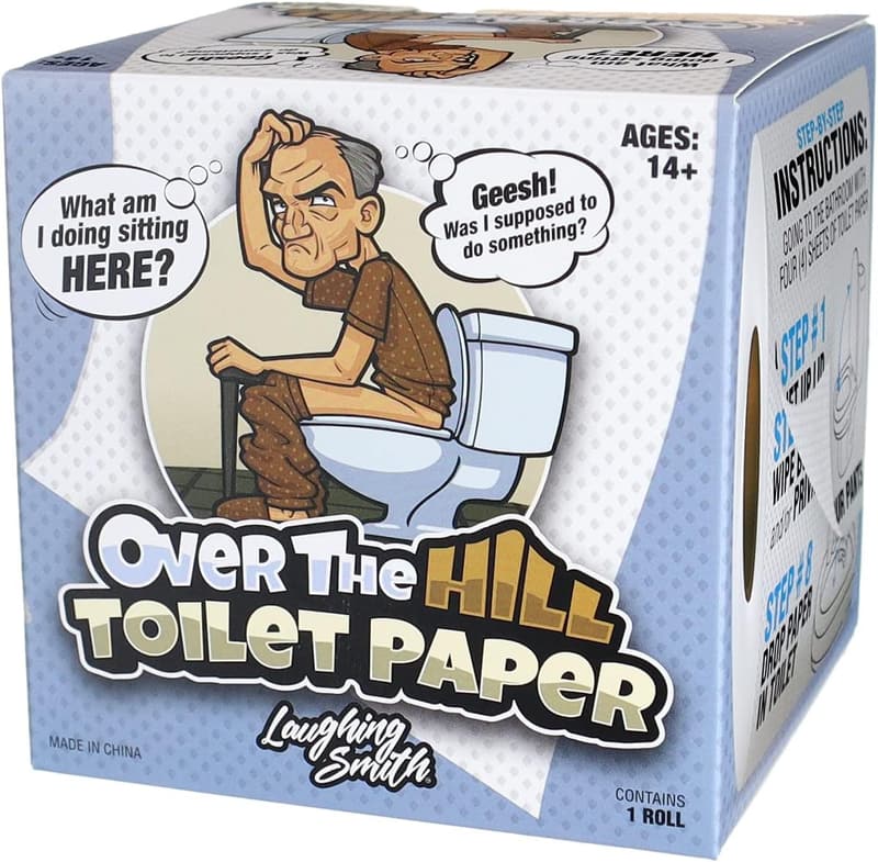 Birthday Gag Gift: Over the Hill Novelty Toilet Paper