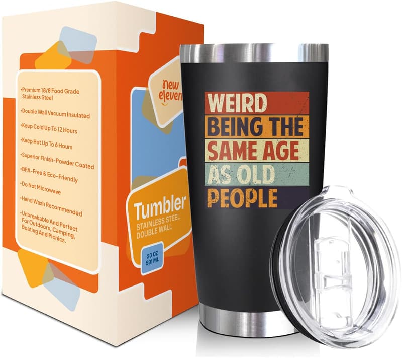 Funny Gag Gifts for 40th-80th Birthday – 20 Oz Tumbler