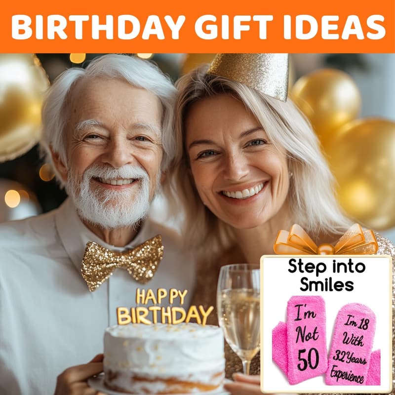 50th/60th Birthday Pink Socks for Women - Funny Gift