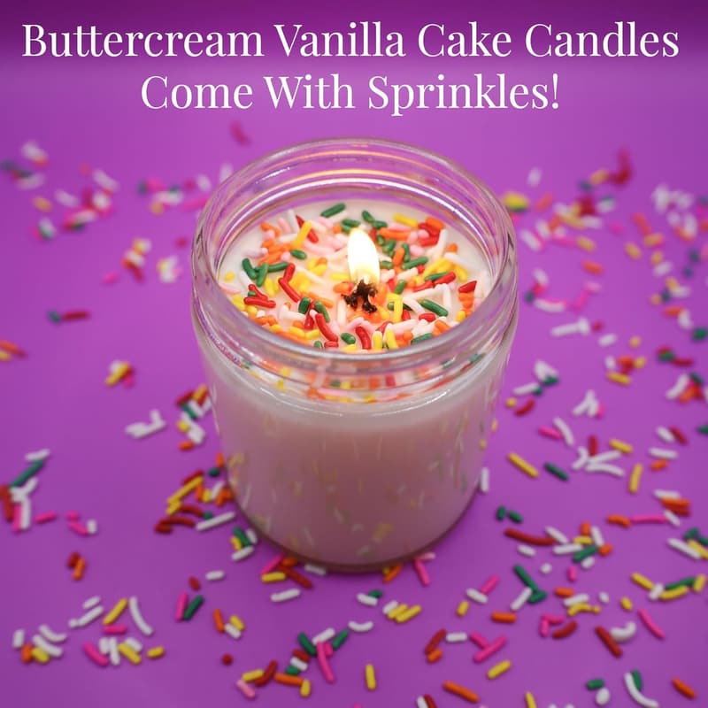 50th Birthday Soy Candle - Buttercream Vanilla Scented, Handmade