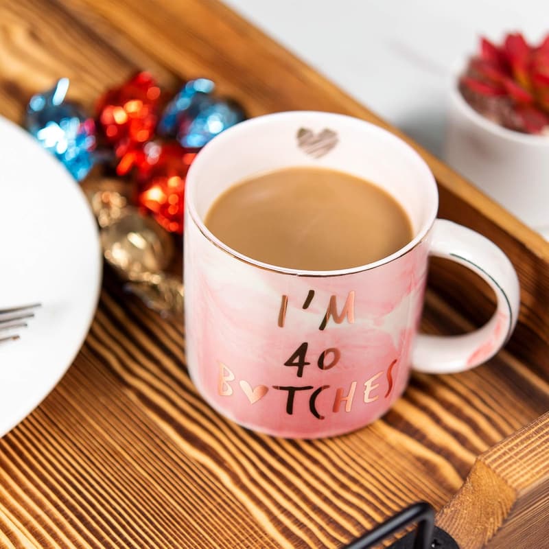 40th Birthday Ceramic Coffee Cup for Women