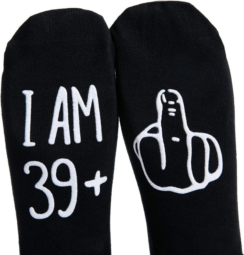30th & 40th Birthday Funny Socks for Men & Women