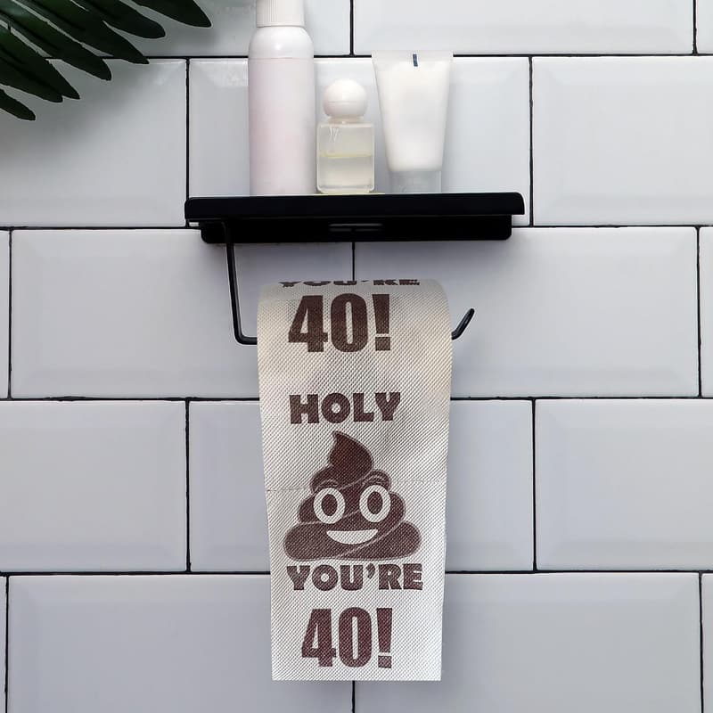 40th Birthday Funny Toilet Paper Roll Gag Gift