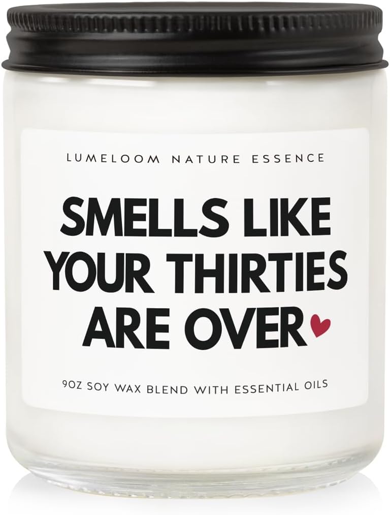40th Birthday Lavender Scented Soy Candle - 9oz Gift for Women