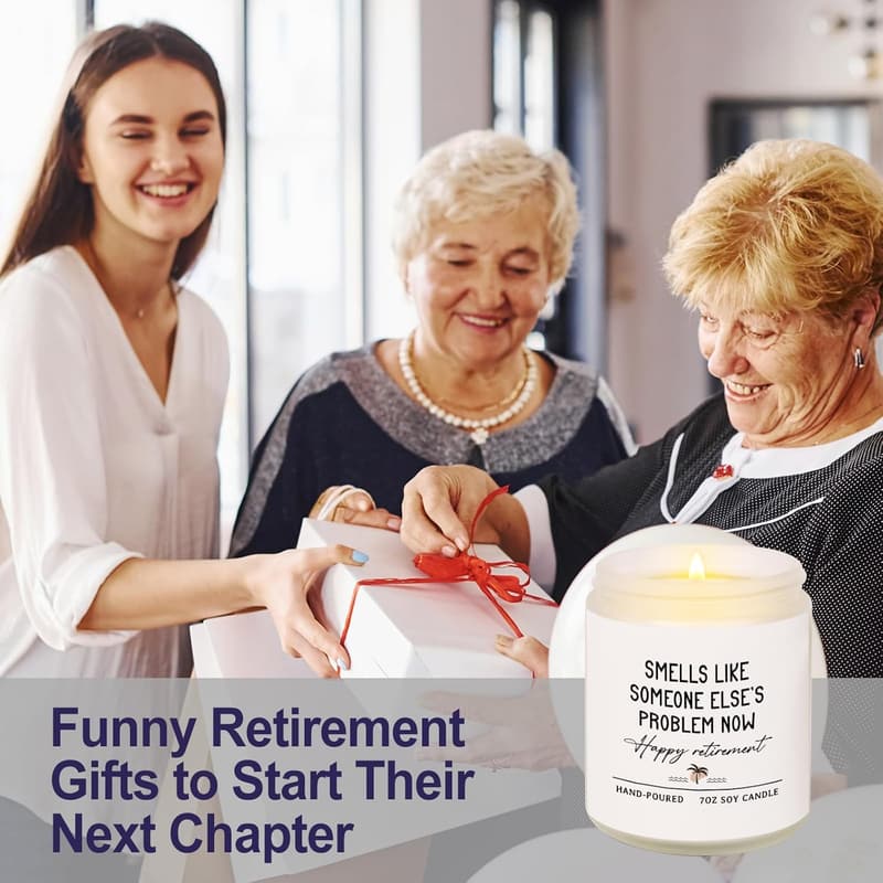 Handmade Lavender Scented Candle for Retirement Gifts - 7oz