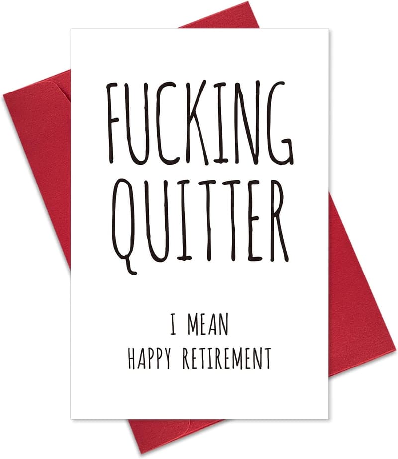 Funny Retirement Card for Coworker - Humor Gift for Him/Her