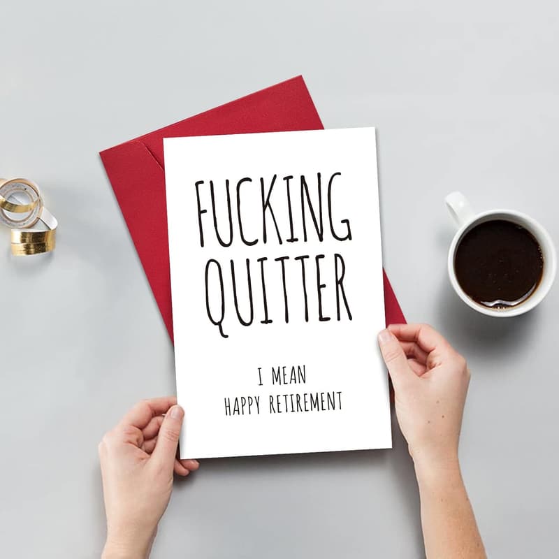 Funny Retirement Card for Coworker - Humor Gift for Him/Her