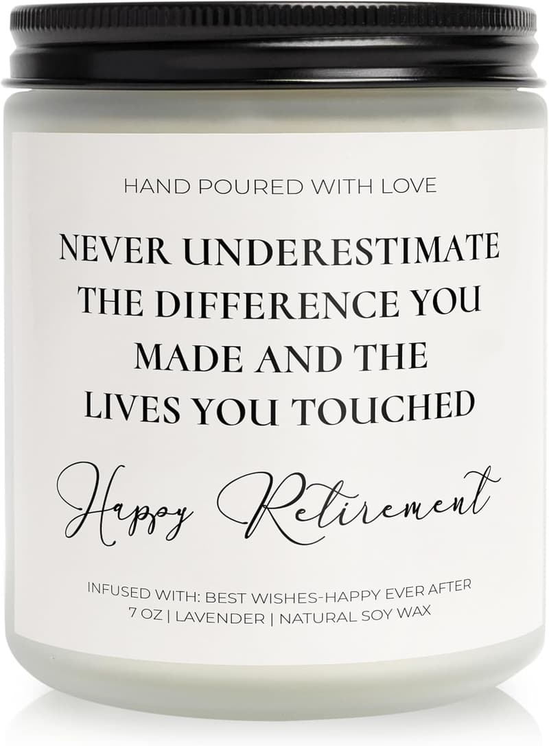 Lavender Scented Candles - Retirement Gift for Women and Men
