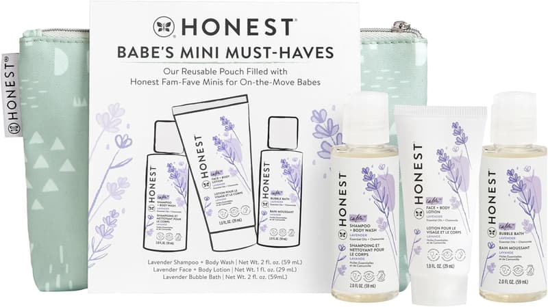 Travel Size Lavender Bathtime Essentials Gift Set for Babies