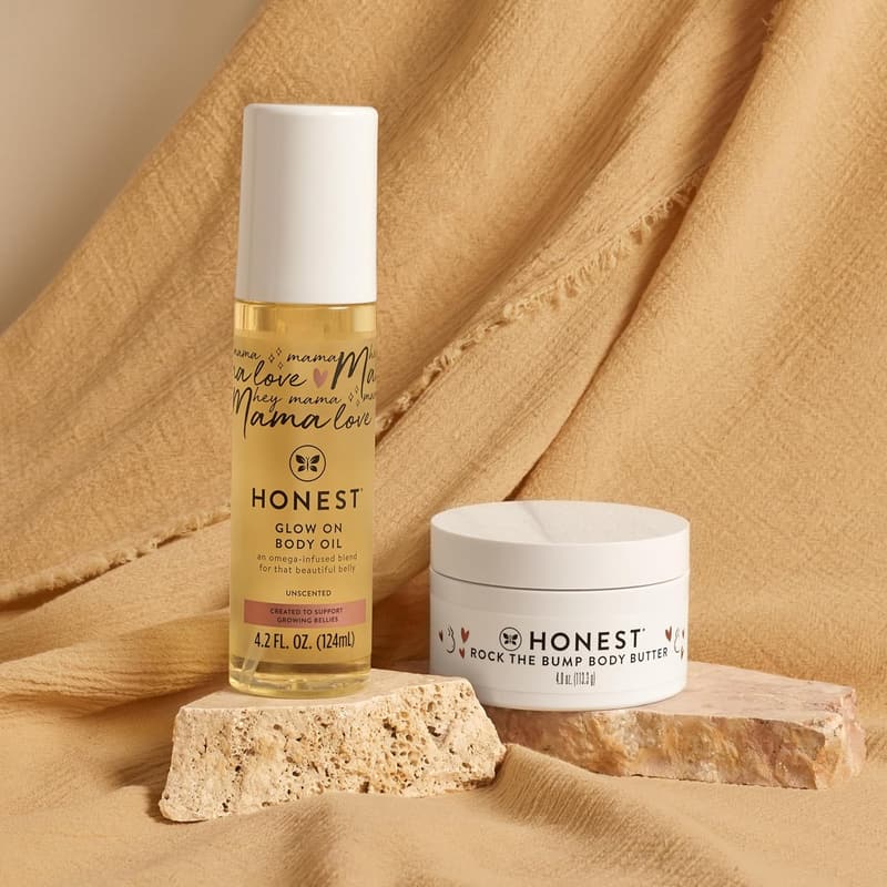 Mama Body and Belly Bump Love Bundle | Plant-Based Oil & Stretch Mark Cream