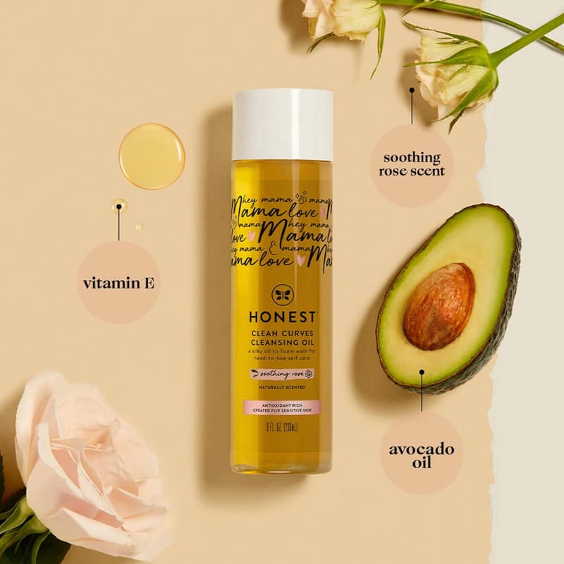 Honest Mama Cleansing Shower Oil with Avocado & Vitamin E