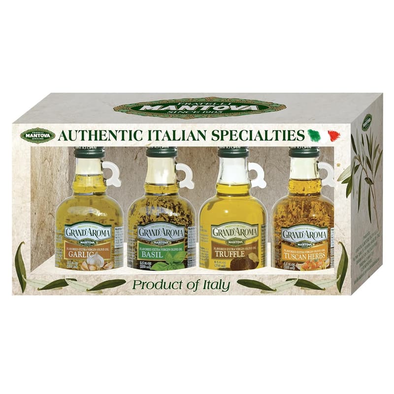 Flavored Extra Virgin Olive Oil Gift Set - 100% Natural, Made in Italy