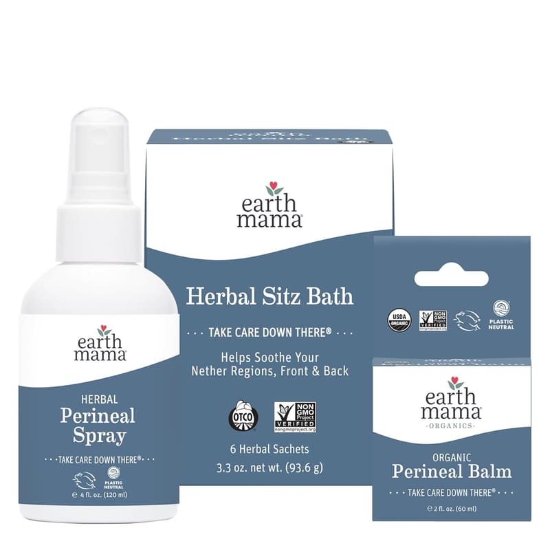 Postpartum Recovery Kit: Organic Perineal Balm & Sitz Bath Set