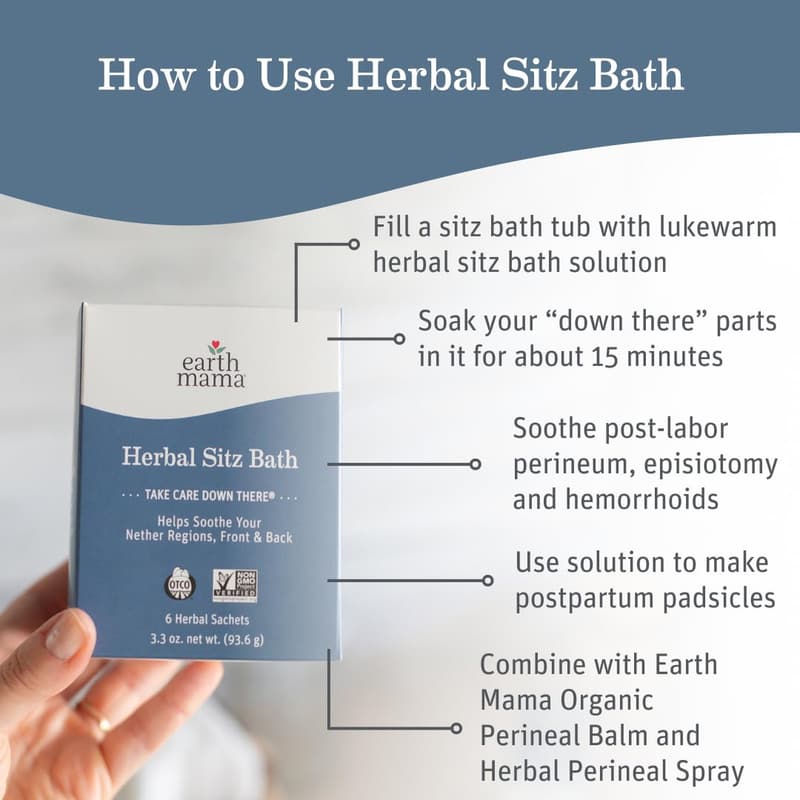 Postpartum Recovery Kit: Organic Perineal Balm & Sitz Bath Set