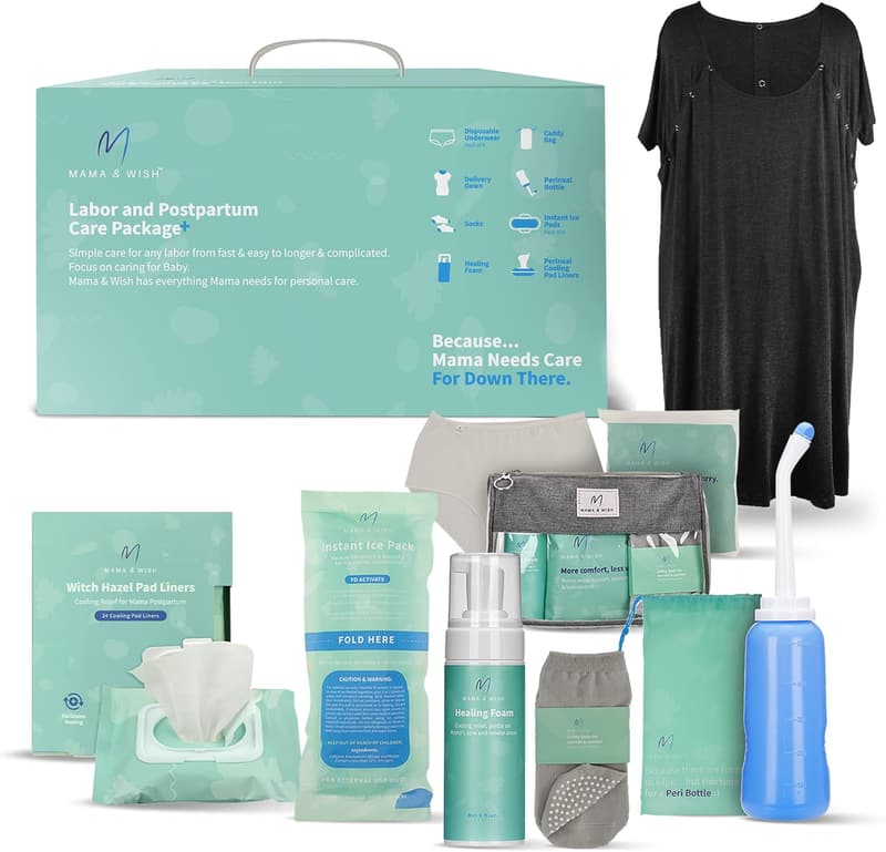Postpartum Care Kit for Moms – 14-Piece Hospital Essentials