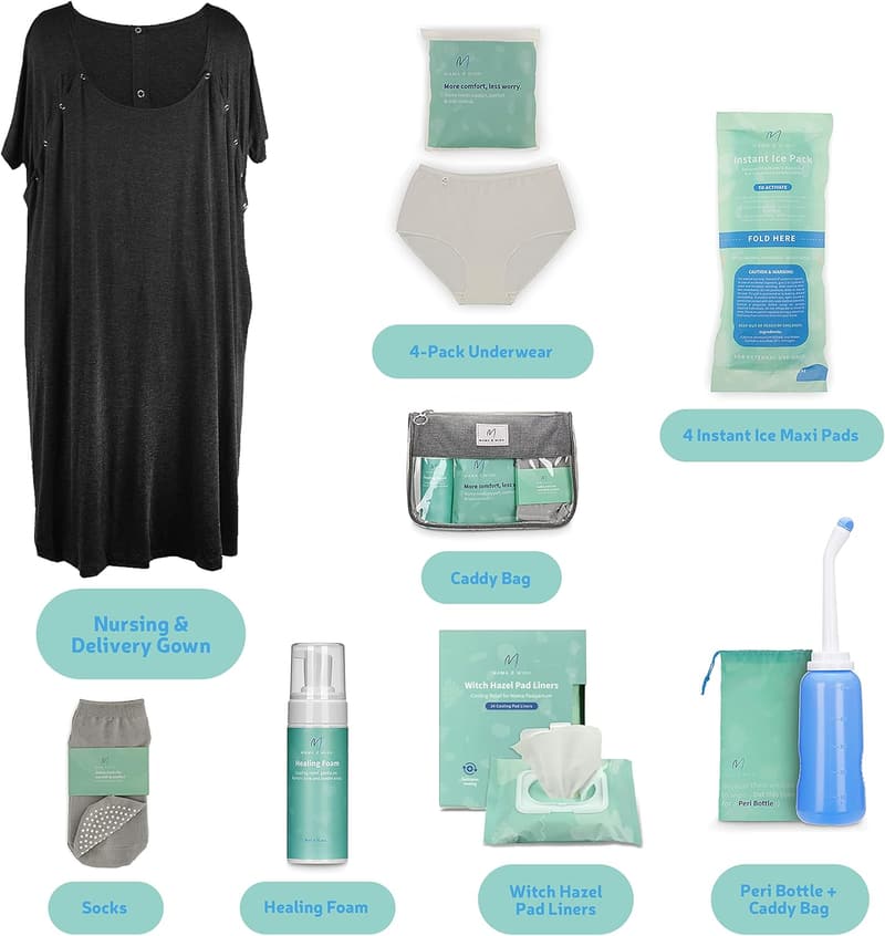 Postpartum Care Kit for Moms – 14-Piece Hospital Essentials