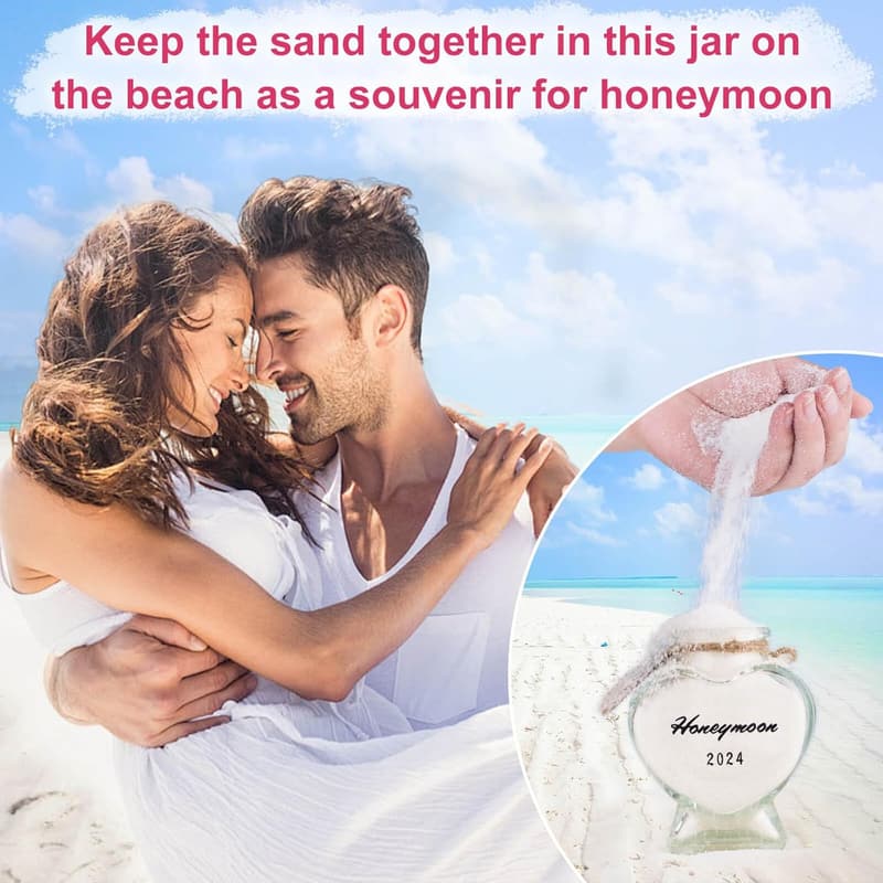 Honeymoon Sand Keepsake Jar 2024 for Newlywed Couples