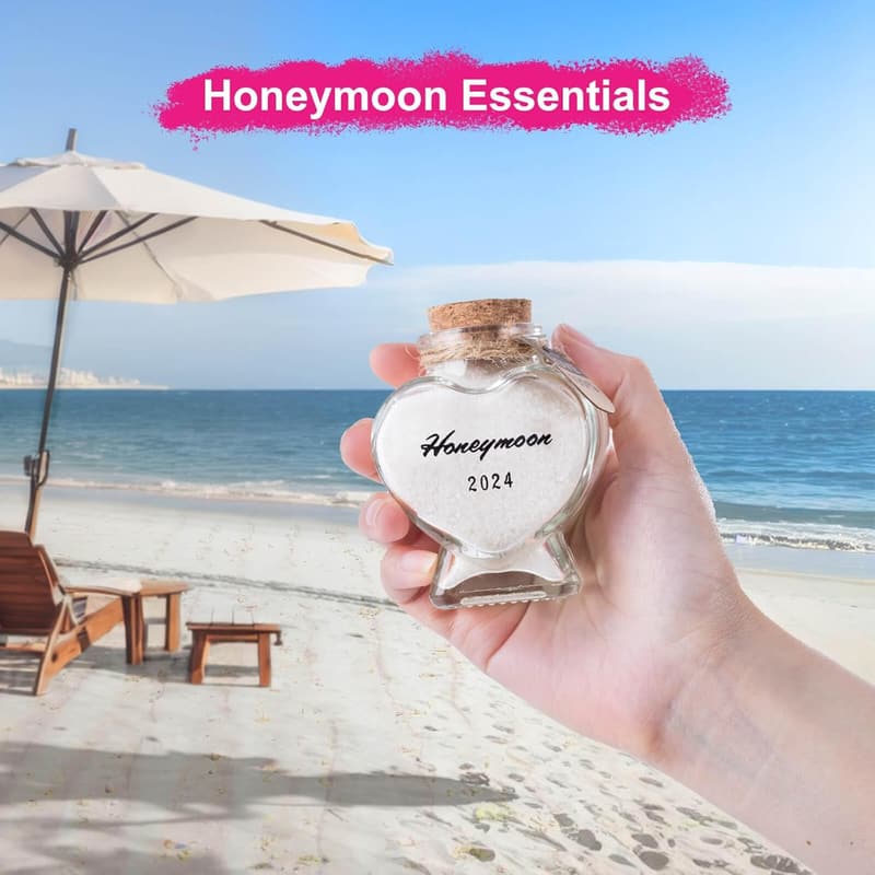 Honeymoon Sand Keepsake Jar 2024 for Newlywed Couples