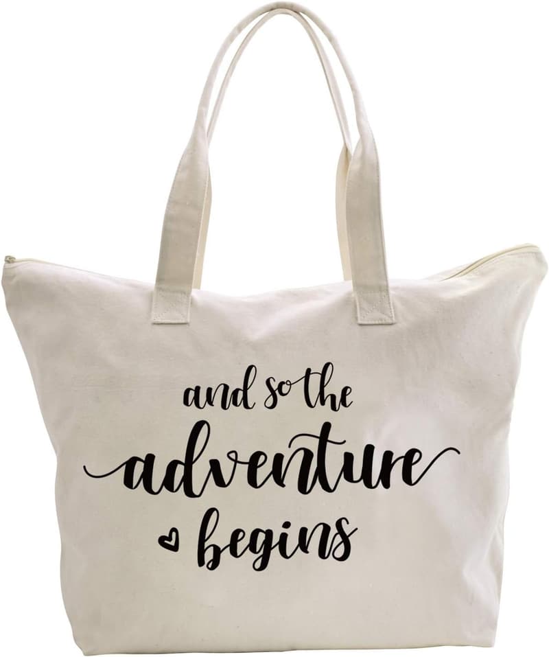 Bridal Shower Tote Bag with Zipper - 