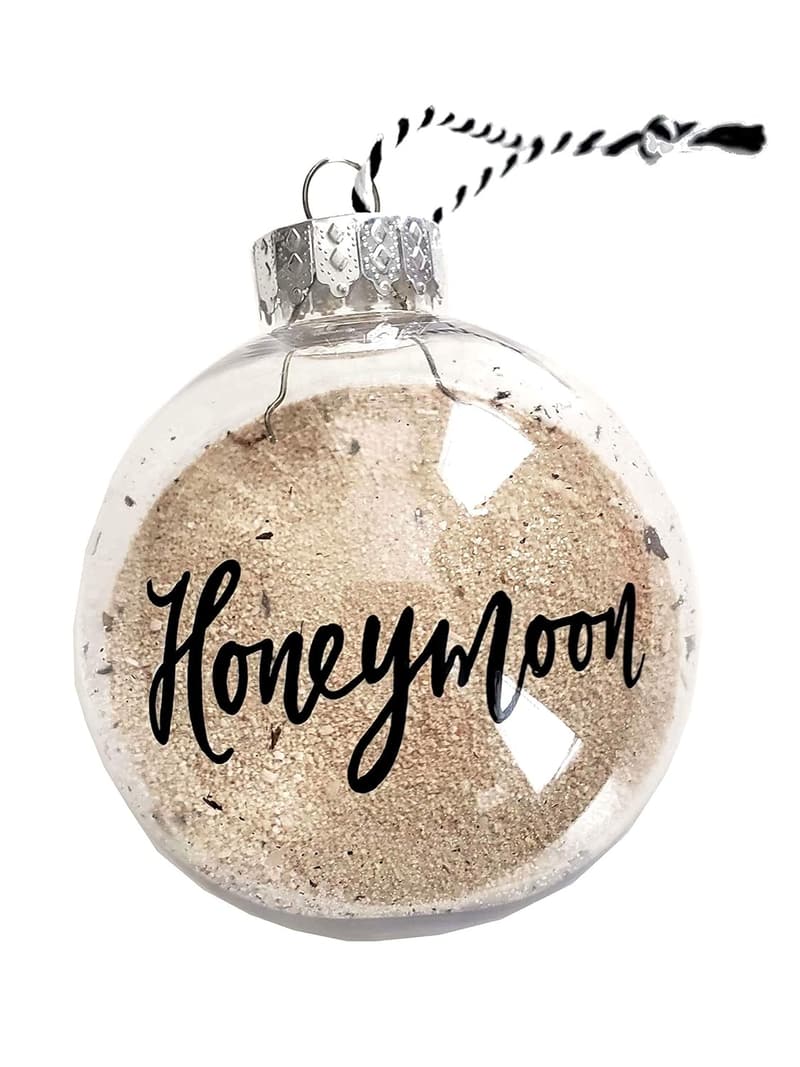 Honeymoon Sand Ornament - Shatterproof Travel Gift