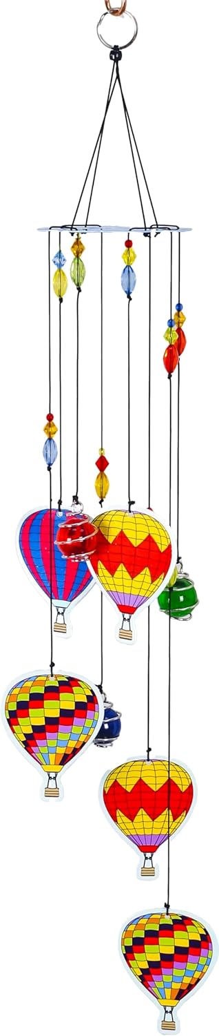 Hot Air Balloon Wind Chimes - Outdoor Garden Décor
