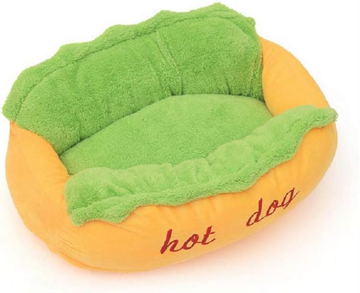 Soft Washable Hotdog Design Dog Bed for Small Dogs