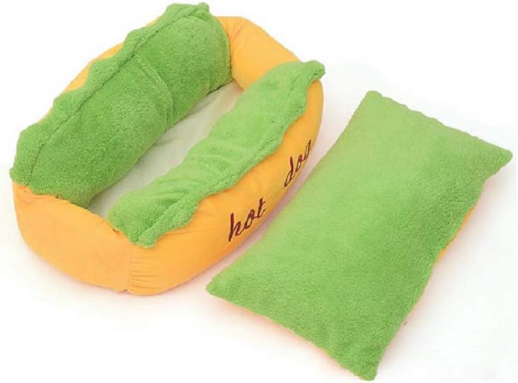 Soft Washable Hotdog Design Dog Bed for Small Dogs