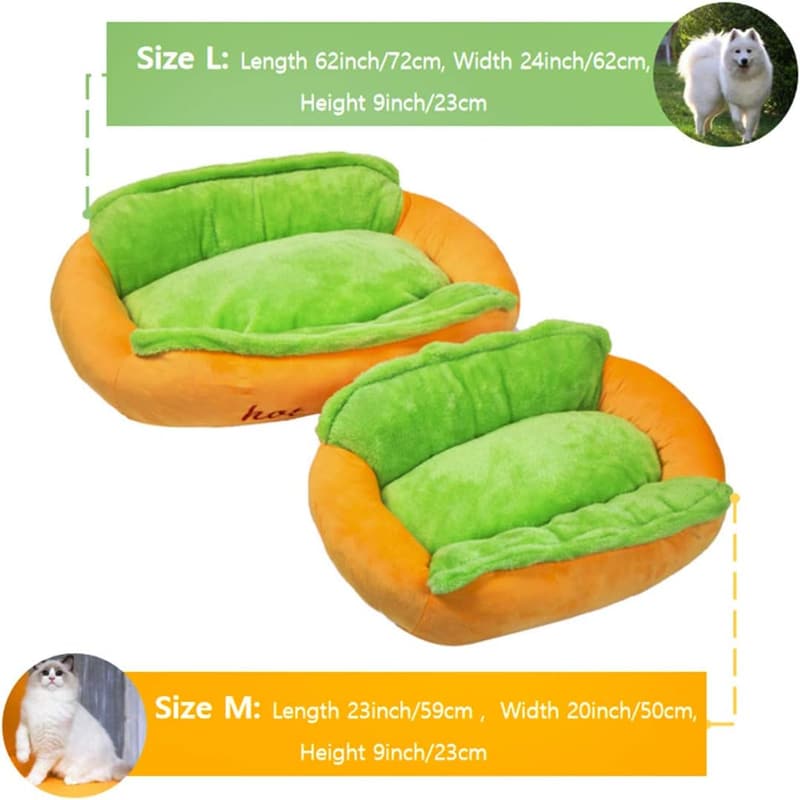 Washable Dog Bed & Cat Nest with Removable Cover