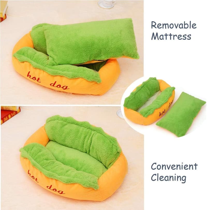 Washable Dog Bed & Cat Nest with Removable Cover