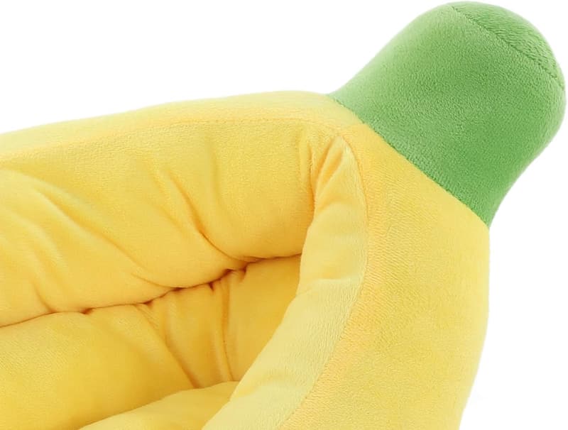 Cute Plush Banana Pet Bed for Small Dogs and Cats