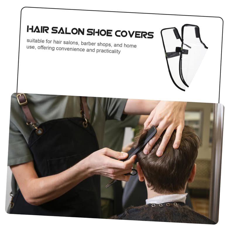 Reusable PVC Hair Stylist Shoe Covers for Clean Salons