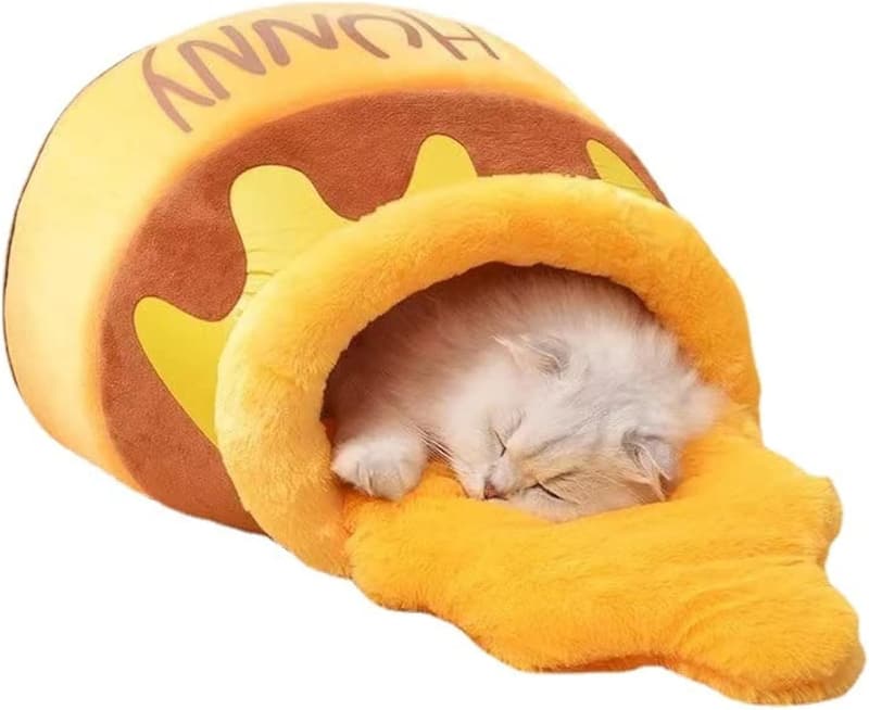 Stylish Memory Foam Cat Bed with Washable Cushion