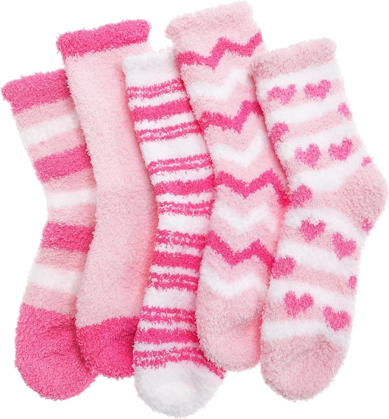 Cozy Women's Fuzzy Winter Slipper Socks - Soft Fleece