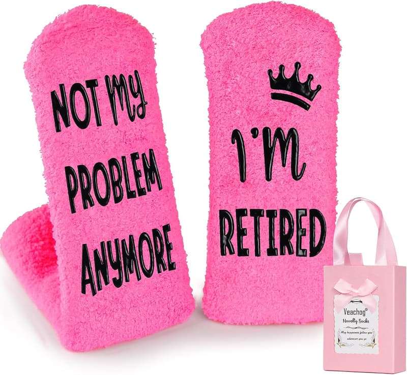Funny Retirement Socks for Women - Unique Gifts for Retirees