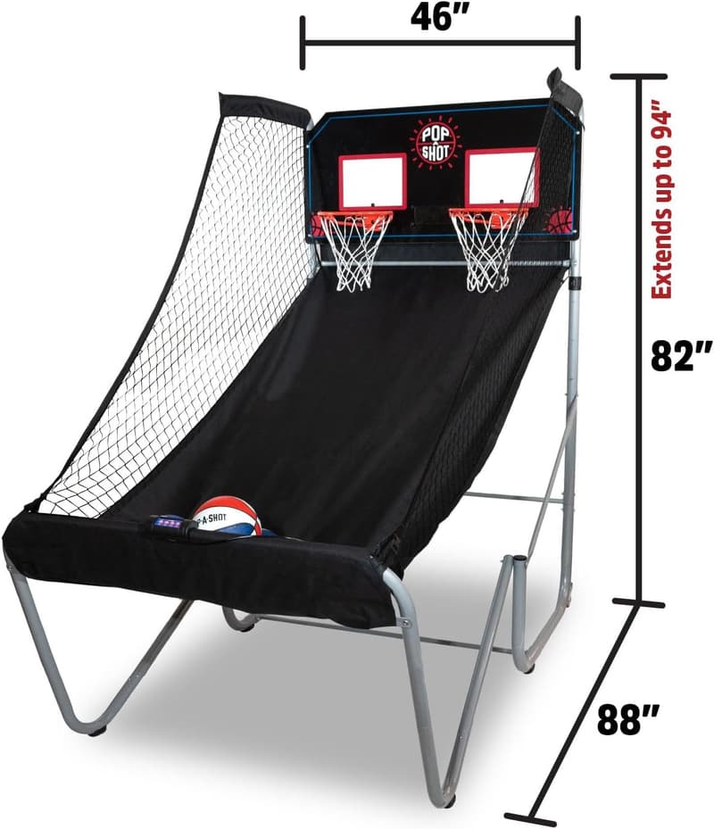 Home Dual Shot Basketball Arcade Game | Sensor Scoring, 16 Modes, Foldable