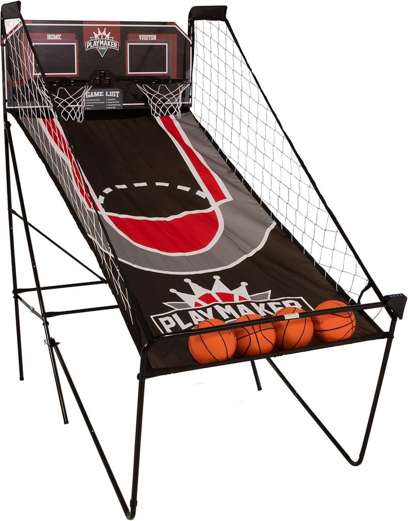 Double Shootout Basketball Game with 4 Balls & Pump