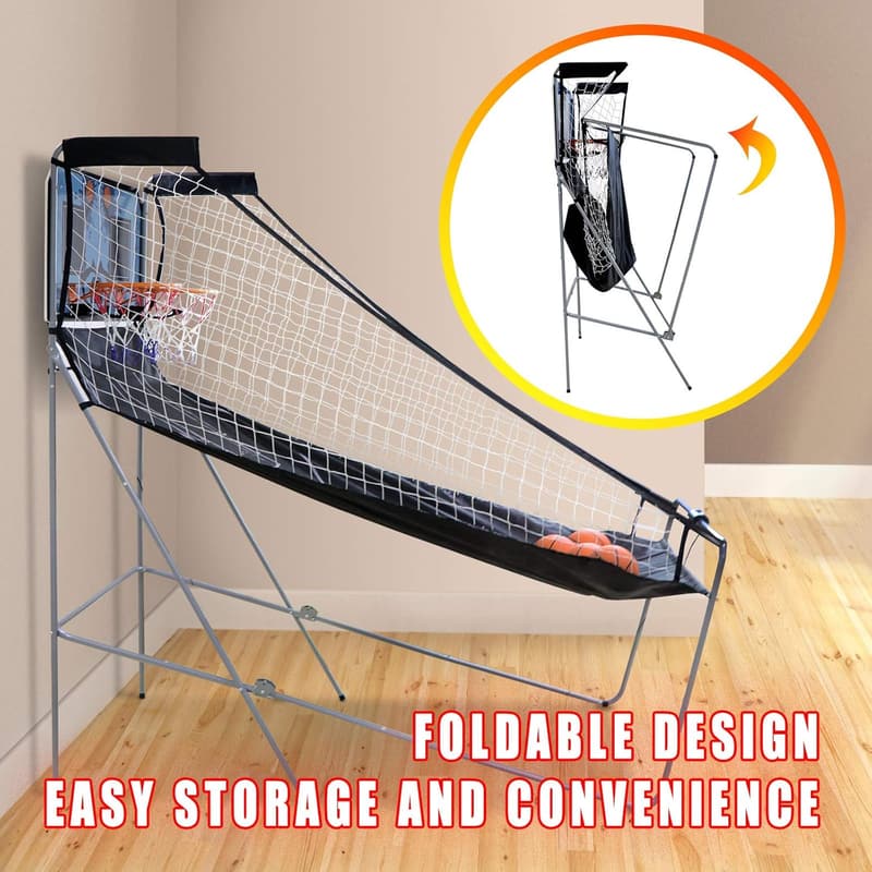 Foldable Indoor Basketball Game for 2 Players with Scoreboard