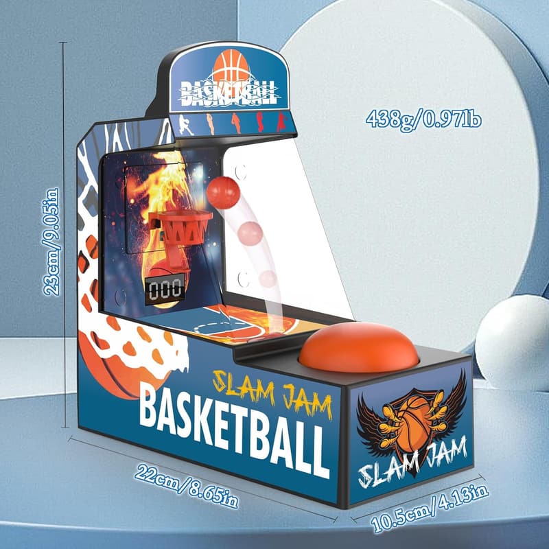 Tabletop Basketball Game - Fun Desk Toy for Kids & Adults