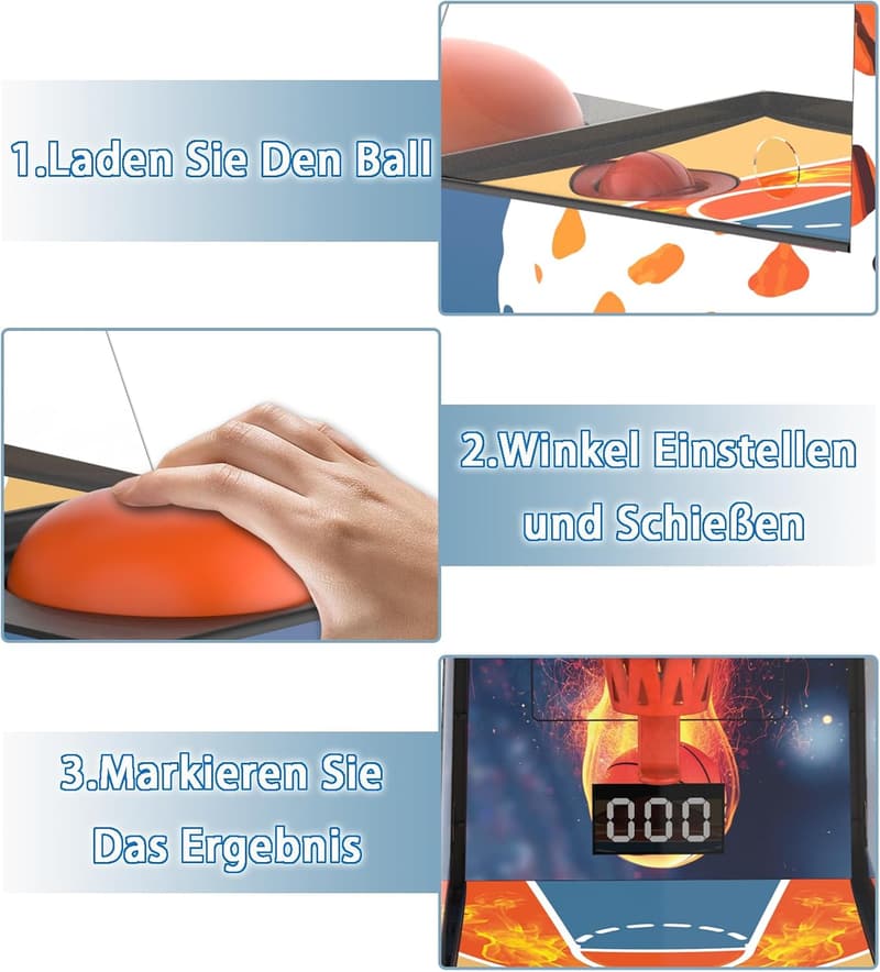 Tabletop Basketball Game - Fun Desk Toy for Kids & Adults