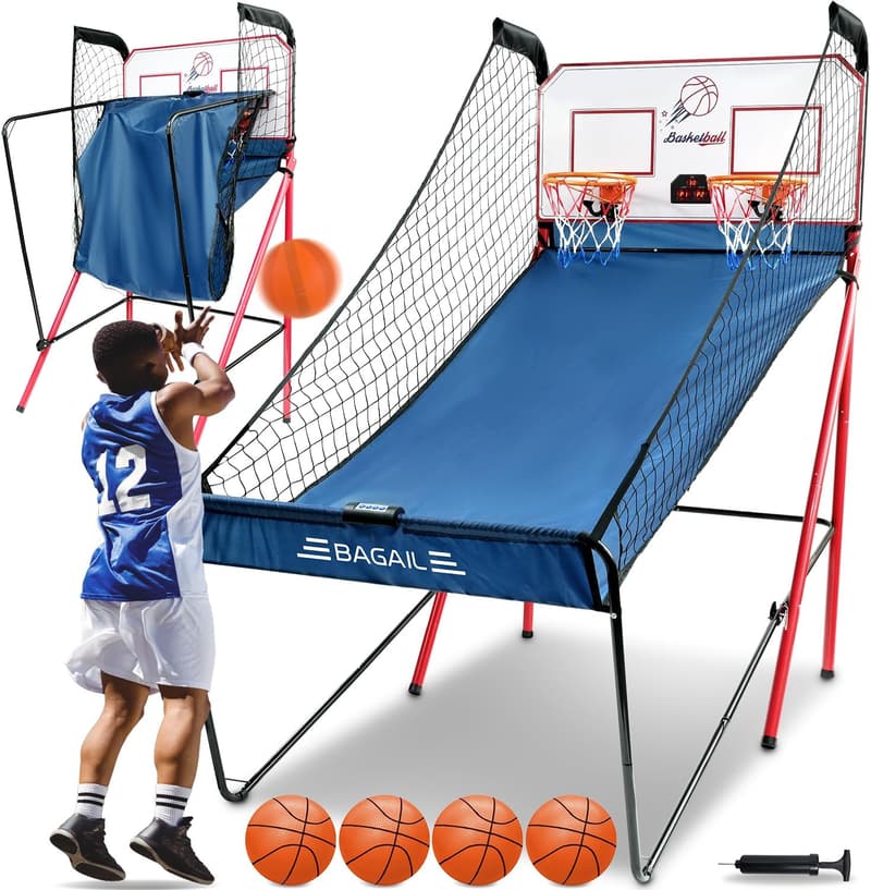 Electronic Basketball Arcade Game with 8 Modes - Indoor Fun